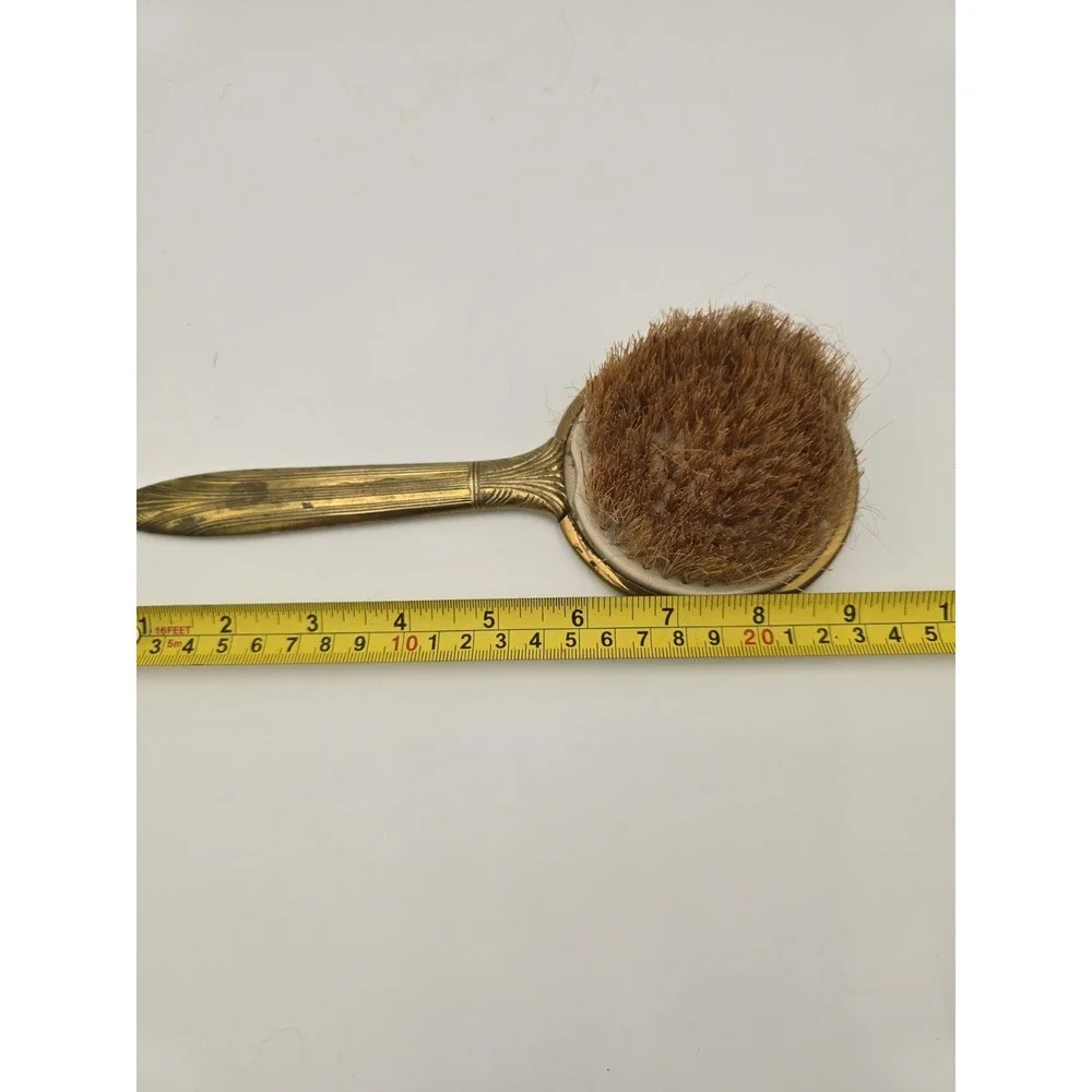 Antique Brass & Lucite Hairbrush Art Deco